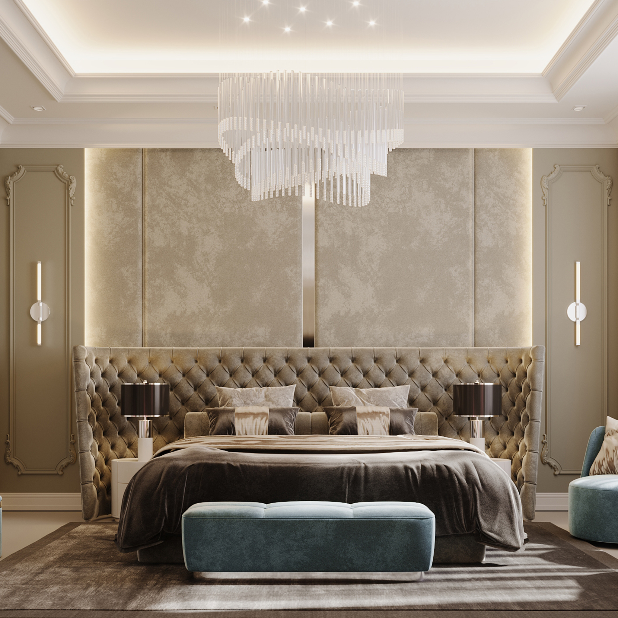 Sklenený luster LUXIA 02 z elegantných trubíc